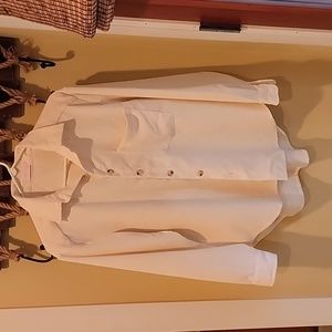 Pink Lily cream corduroy button down shirt